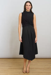 Gina Bacconi Black Ashlee Black Midi Dress