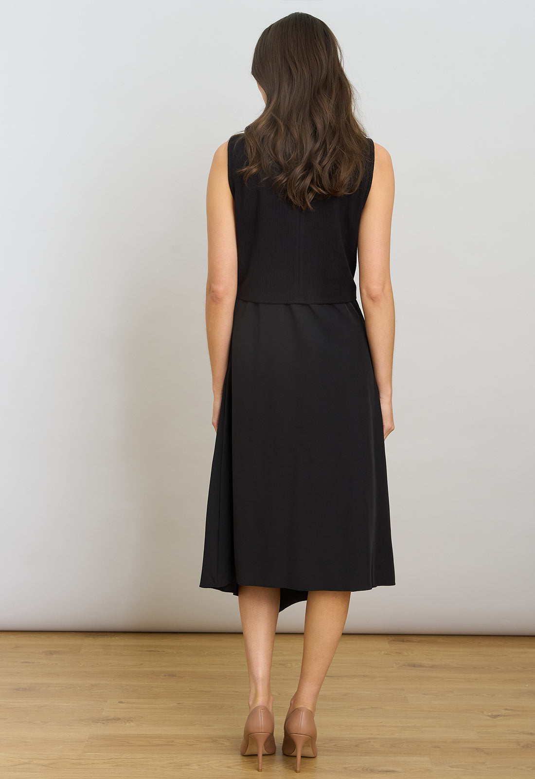 Gina Bacconi Black Ashlee Black Midi Dress