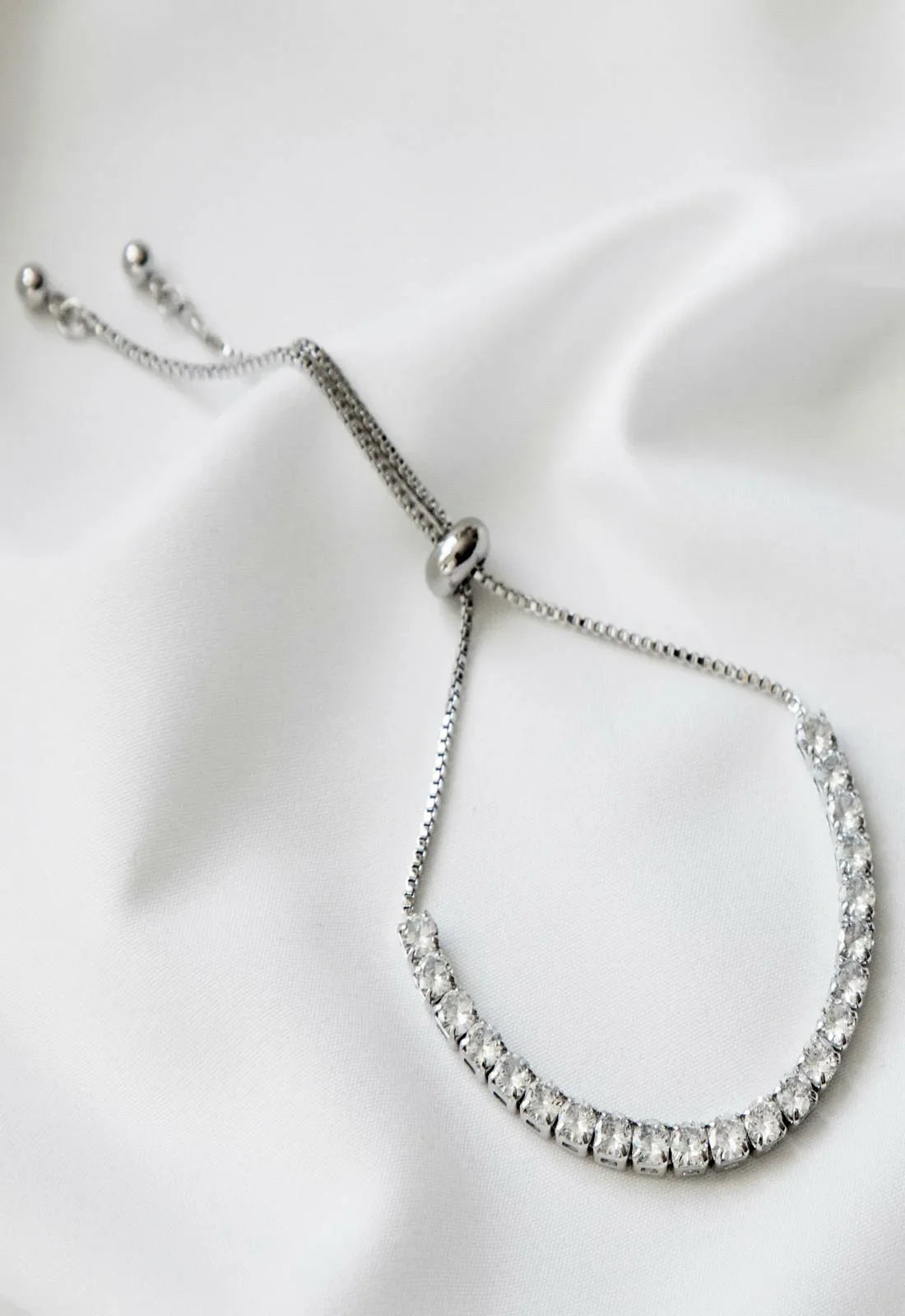 Always Chic Silver Crystal Rope Bracelet