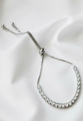 Always Chic Silver Crystal Rope Bracelet