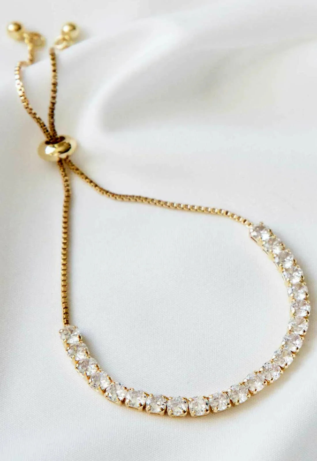 Always Chic Gold Crystal Rope Bracelet