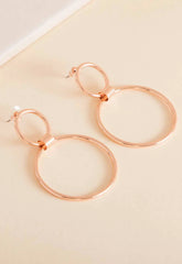 Always Chic Rose Gold Double Hoop Earrings