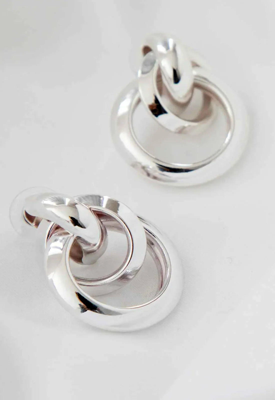 Always Chic Silver Knot Earrings