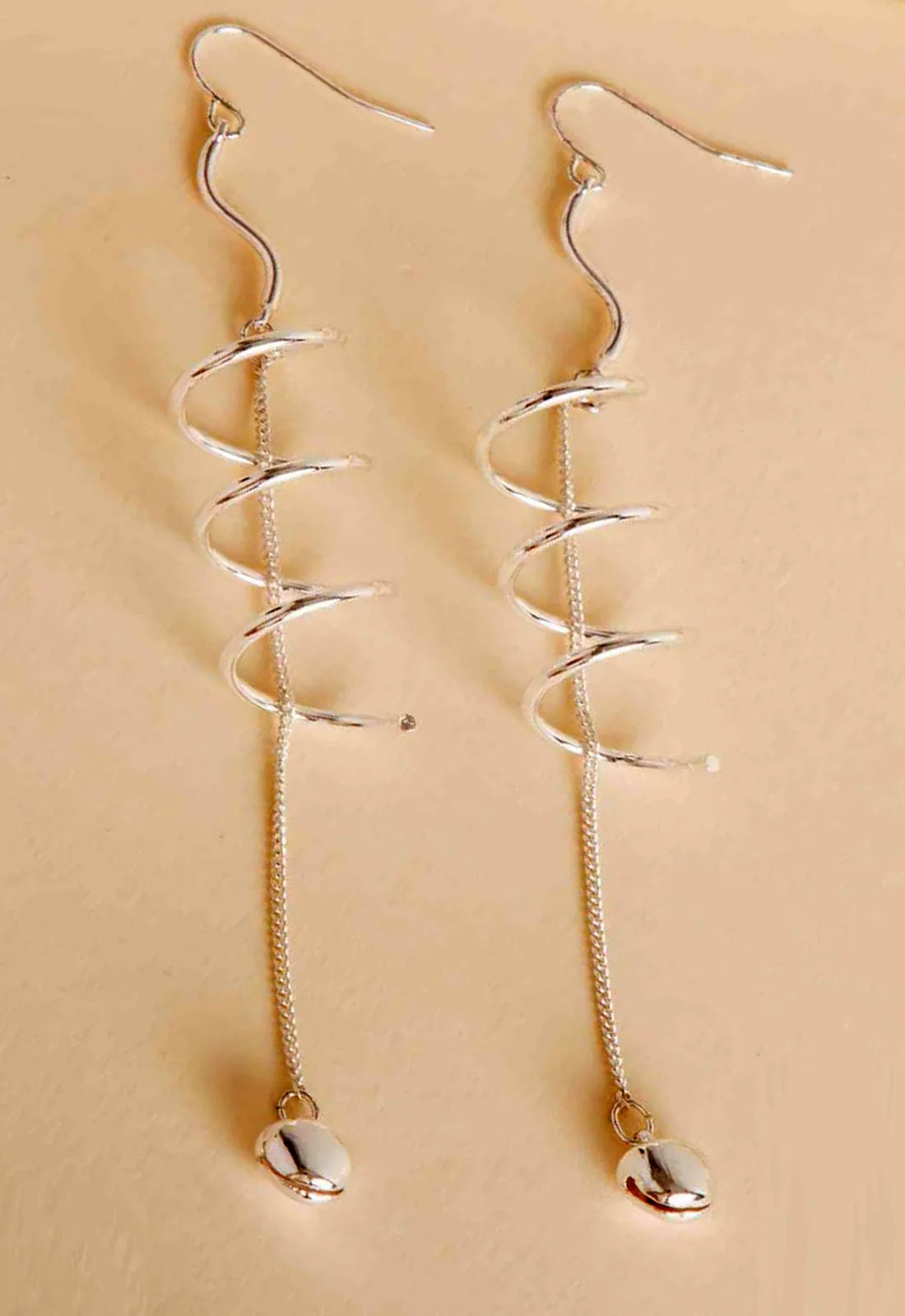 Always Chic Silver Spiral Earrings