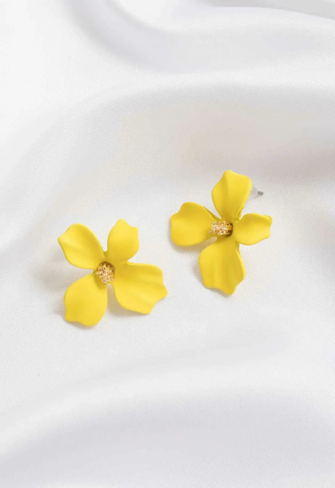 Always Chic Yellow Flower Earrings