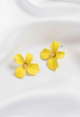 Always Chic Yellow Flower Earrings