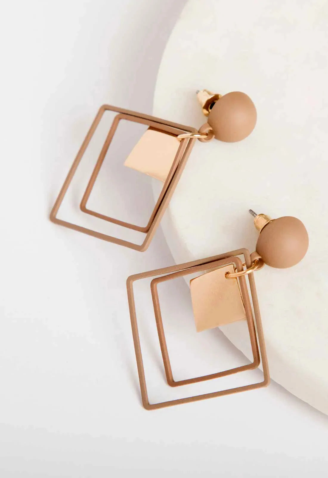 Always Chic Brown Diamond Drop Earrings