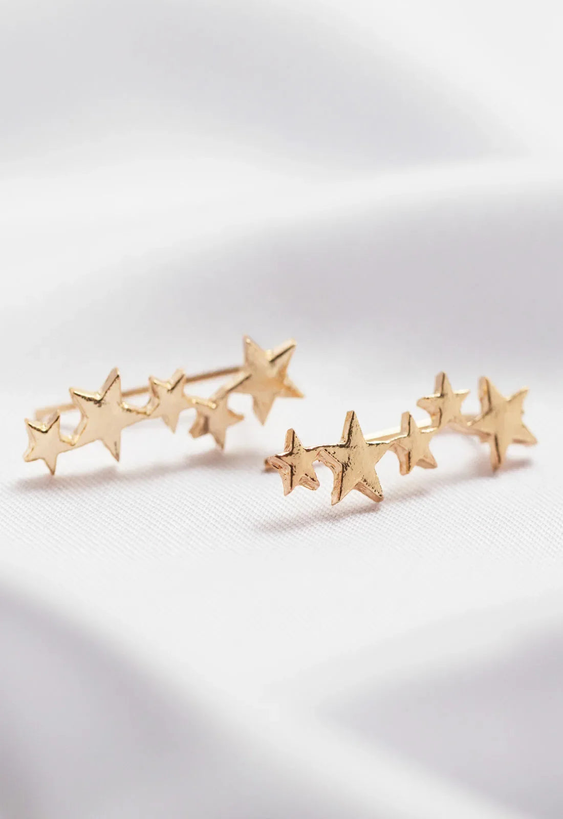 Always Chic Gold Star Climber Earrings