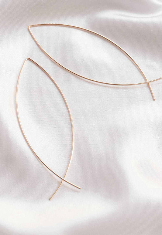 Always Chic Rose Gold Wire Twist Earrings