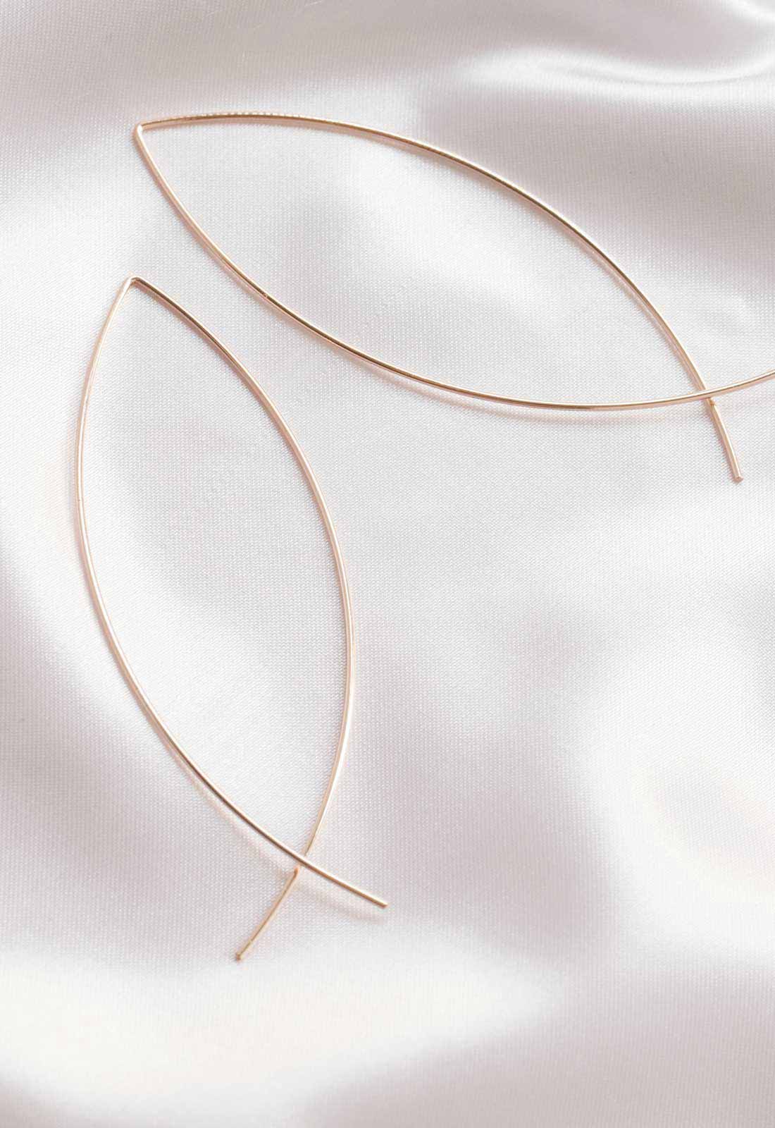 Always Chic Rose Gold Wire Twist Earrings