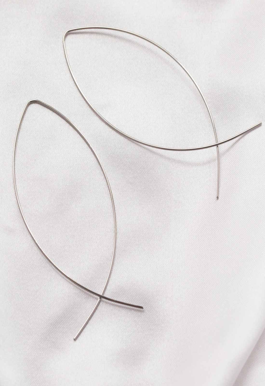 Always Chic Silver Wire Twist Earrings