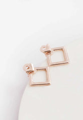 Always Chic Rose Gold Geometric Stud Earrings