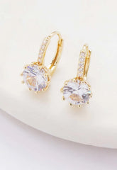 Always Chic Gold Crystal Hoop Earrings