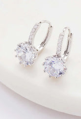 Always Chic Silver Crystal Hoop Earrings