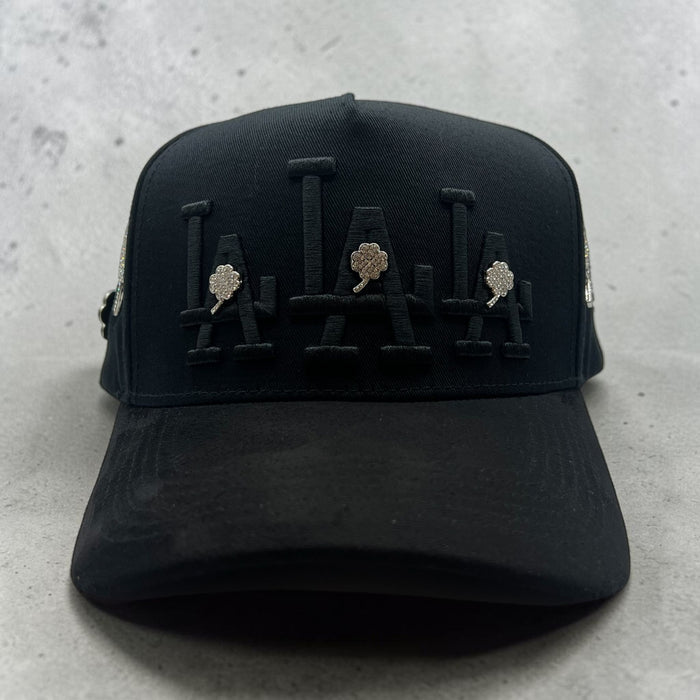 LA Silver Clover Snapback Hat