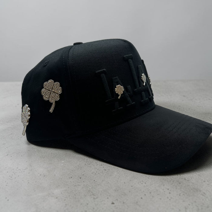 LA Silver Clover Snapback Hat