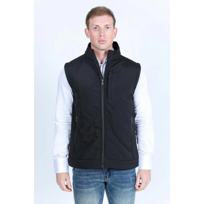 Mens Softshell Conceal Carry Water-Resistant  Vest - Black