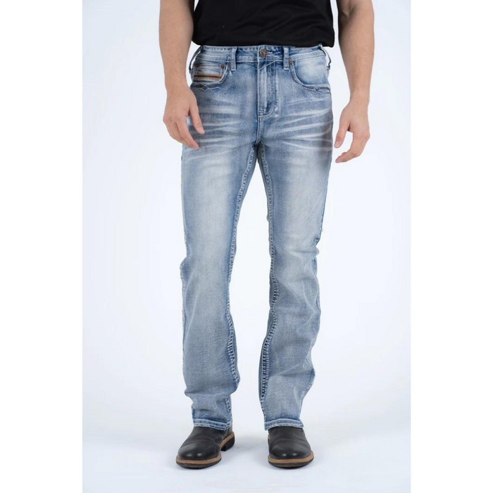 Platini Holt Men's Light Blue Boot Cut Jeans