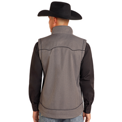 Powder River Men's Conceal & Carry Rodeo Vest - Charcoal