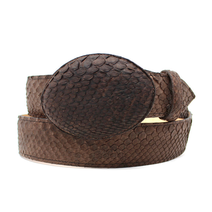 Ranchers Dark Brown Python Belt