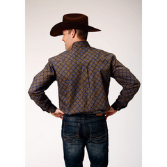 Roper Men's Diamond Medallion Print Long Sleeve Shirt