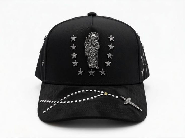 San Judas Tadeo Black Star Bigg Boss Cap – Black