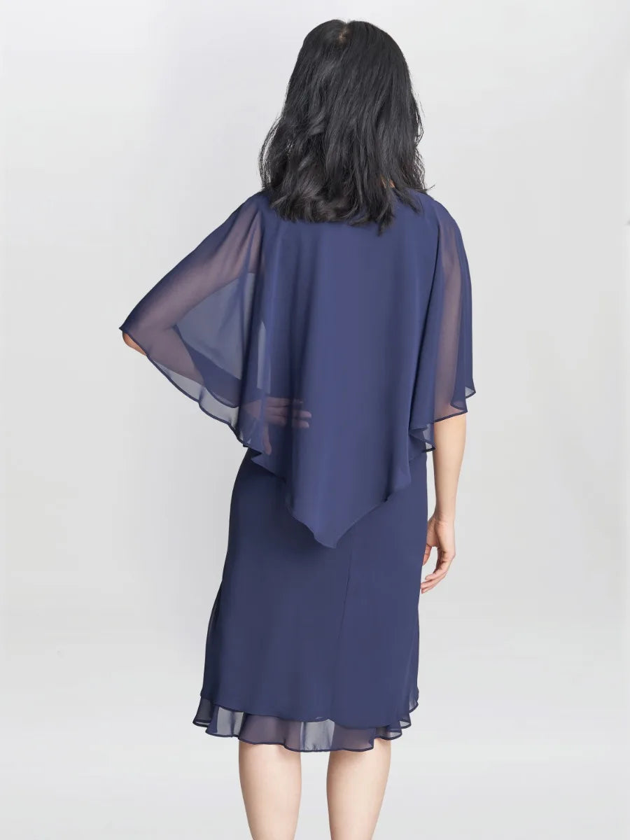 Gina Bacconi Diana V Neck Embellished Dress