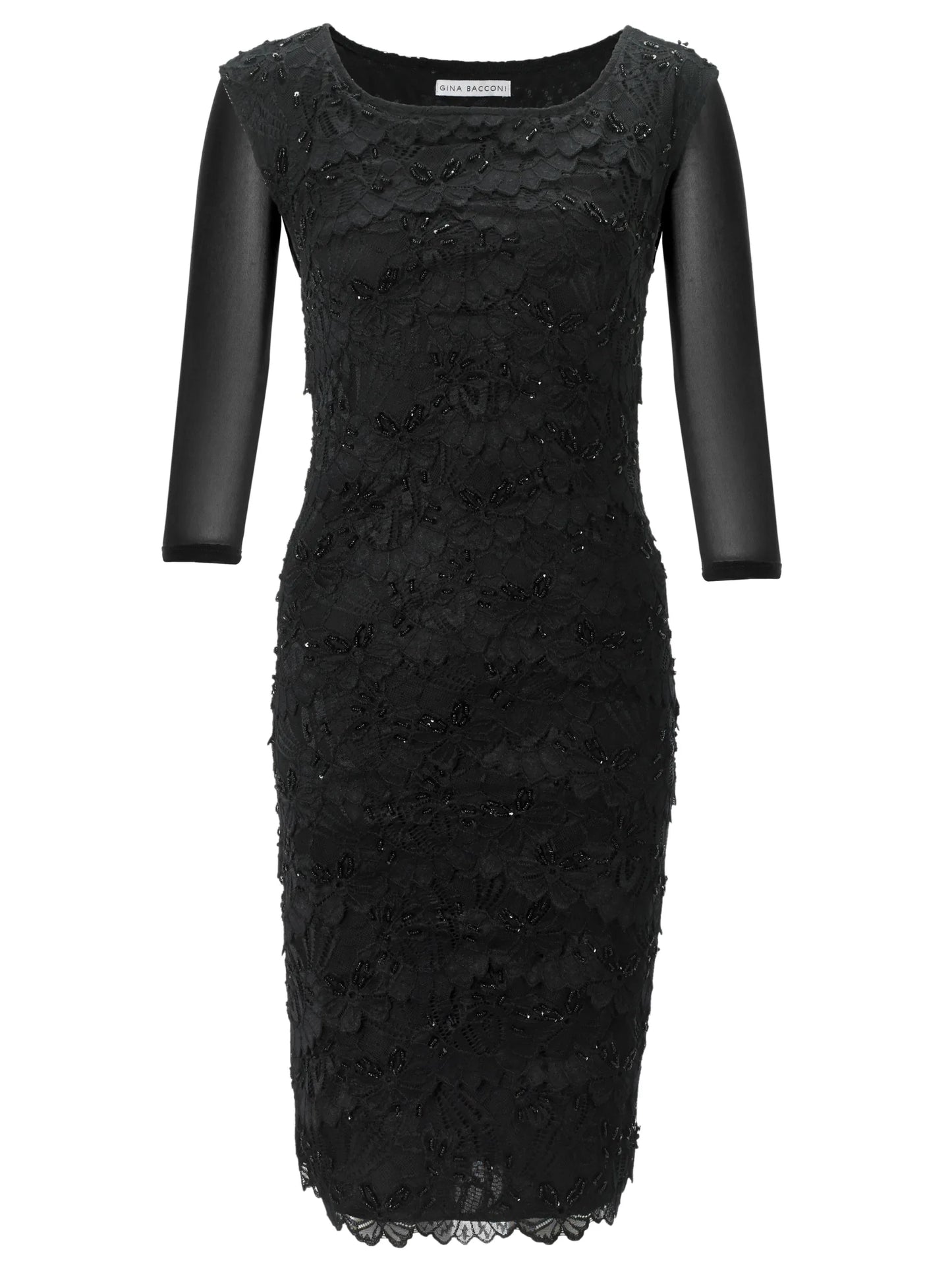 Gina Bacconi Black Mesh Sleeve Under Top