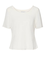 Gina Bacconi Chalk White Triple Layer Chiffon Top