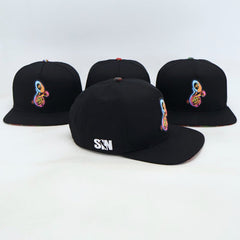 VBR Sinaloa black snapback cap with colorful Sinaloa graphic and side embroidery