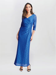 Gina Bacconi Fearne Lace Wrap Maxi Dress